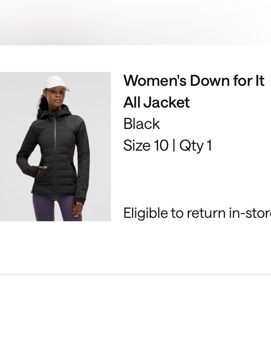 lululemon athletica Jackets & Blazers - NWT Lululemon Women’s Down For It All Jacket Size 10 Black